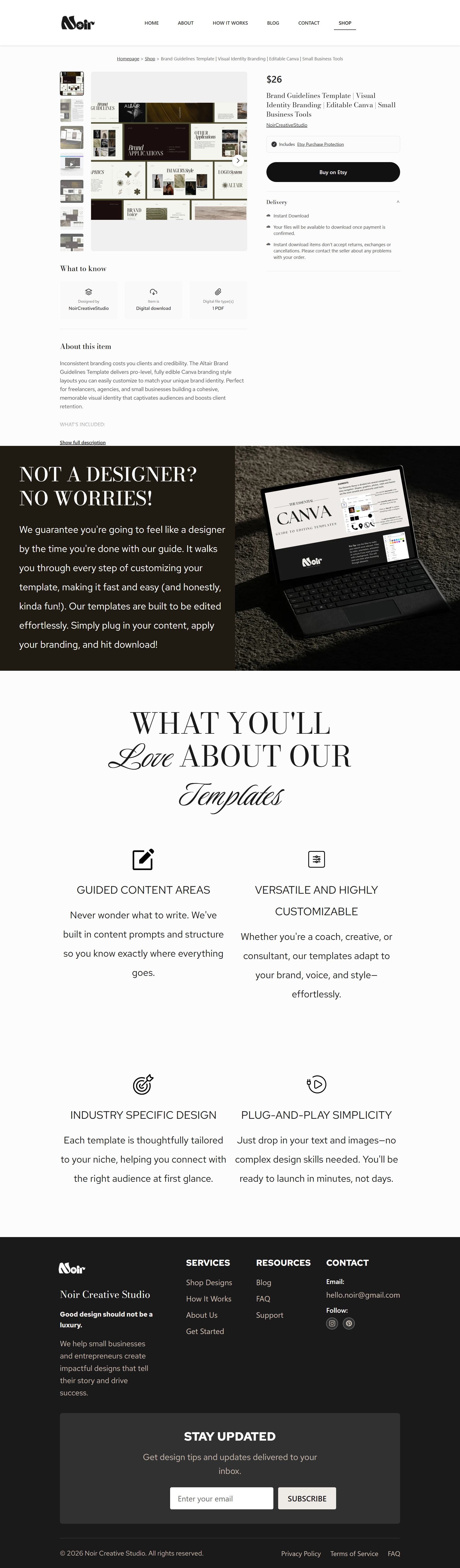 Noir Creative Studio product page